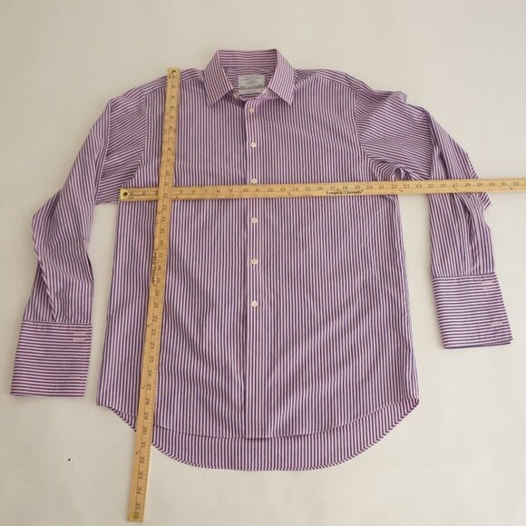 Charles Tyrwhitt Jermyn Street London Pink Purple non-Iron Dress Shirt 16 - Picture 3 of 9